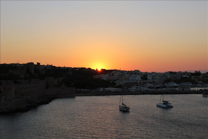 Rodos Adası Gün Batımı